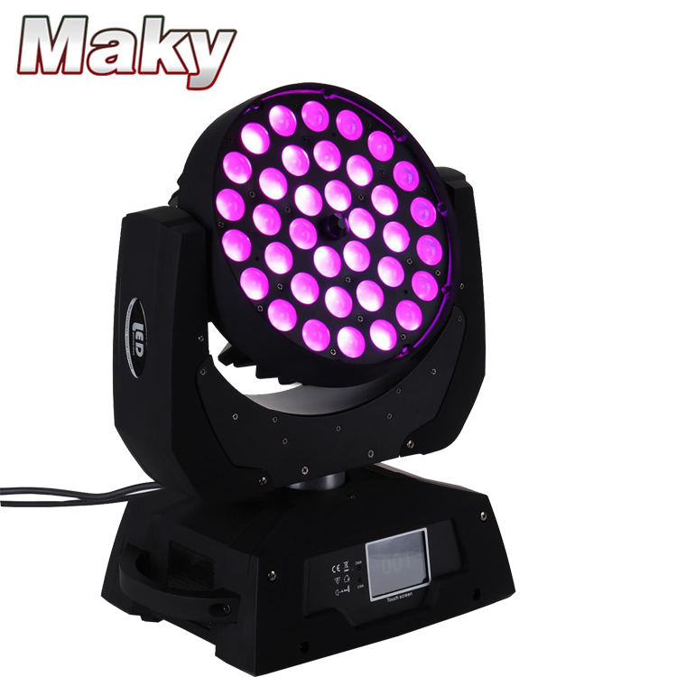 36x18W RGBWA UV 6 in 1 Zoom LED Moving Head Wash