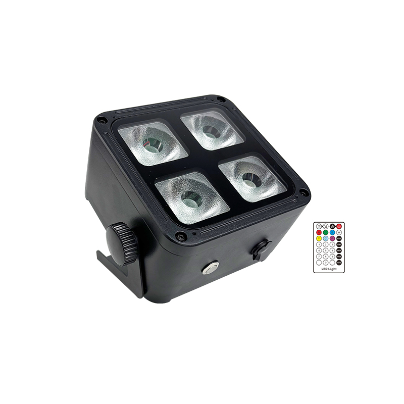 MQ-G135  Waterproof  IP65 4leds battery power Wireless dmx  IR remote par light